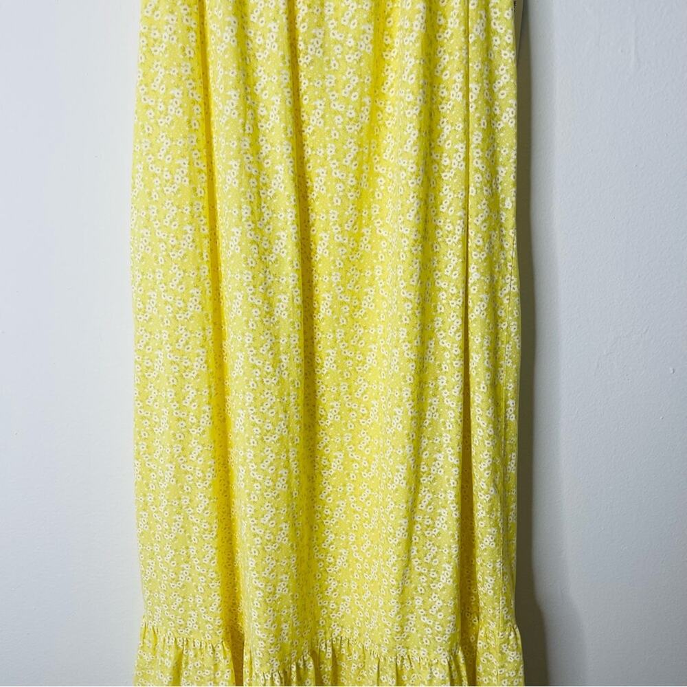 NWT Suzy D yellow floral cottagecore prairie maxi sundress oversized small - Picture 2 of 9